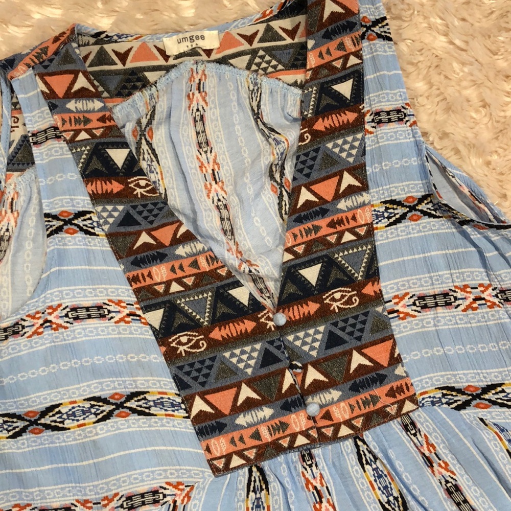 Umgee sleeveless Aztec tunic top